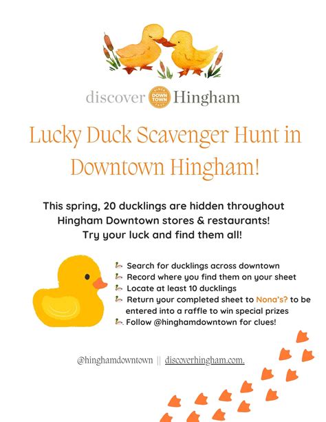 Lucky Duck Scavenger Hunt - Discover Hingham