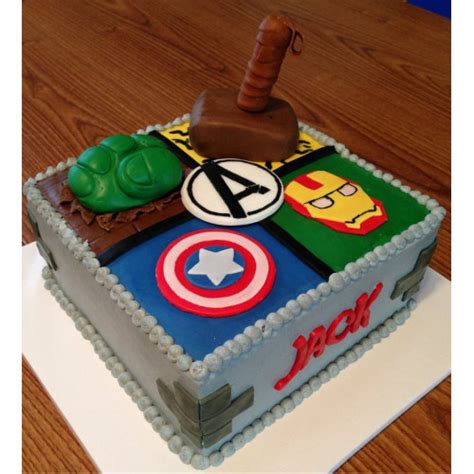 Avengers Logos Fondant Cake Delivery In Delhi NCR