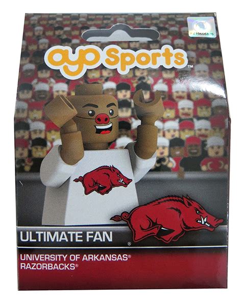 Buy OYO NCAA Arkansas Razorbacks Ultimate Fan Minifigure, Small, Black ...