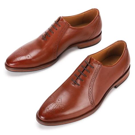 Tan Medallion Toes Oxford Formal Shoes For Men - 33% Off | Churchill ...