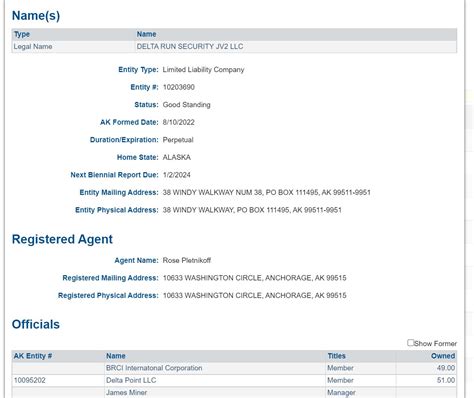 Alaska Corporation Search