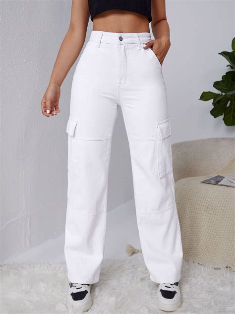 Becky White Cargo Pants – LA CHIC PICK