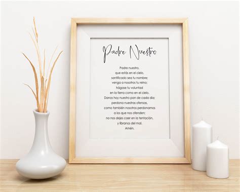 Padre Nuestro,the Lord's Prayer,our Father,bible Verse Prints,christian ...
