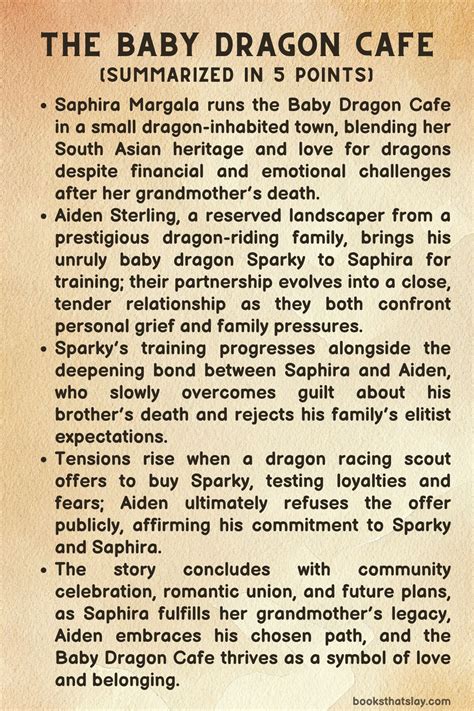 The Baby Dragon Cafe Summary, Characters and Themes