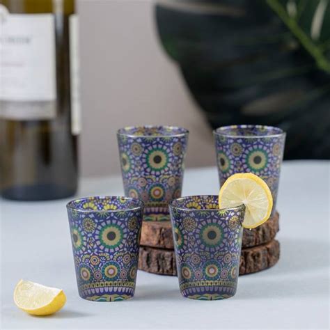 Frosted Shot Glasses - Moroccan