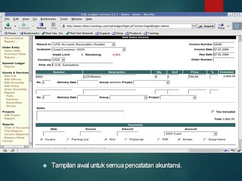 Image result for SQL-Ledger Demo