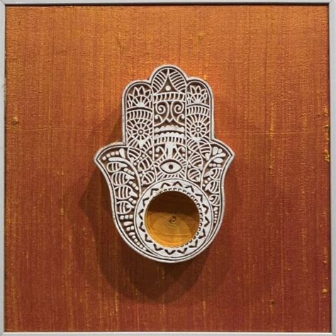 Hand shaped Diya: Wood Block art Home Decor