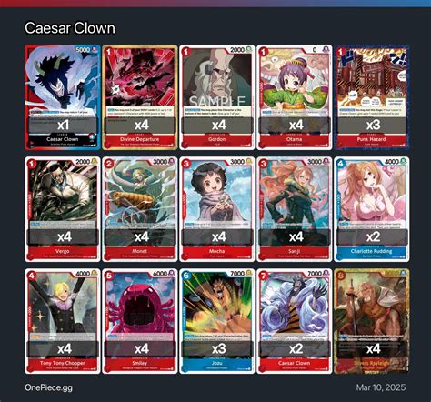 Caesar Clown One Piece Card Game Deck | One Piece Card Game