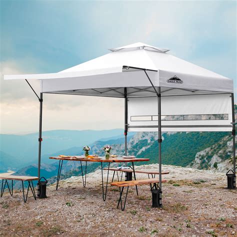 Eagle Peak 17x10 ft White Pop-up Outdoor Canopies, Flame Resistant ...