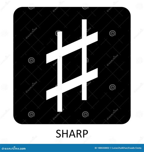 Music Sharp Sign, Hashtag Icon , Solid Logo Illustration, Royalty-Free ...