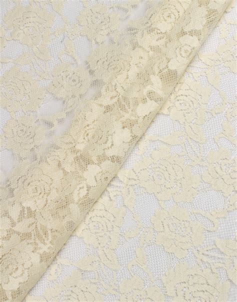 Off White color Nylon crochet fabric for Women's Western gowns - Charu ...