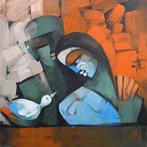 "Harmony 5": Orange Red Acrylic Painting by Deepa Vedpathak – ArtZolo.com