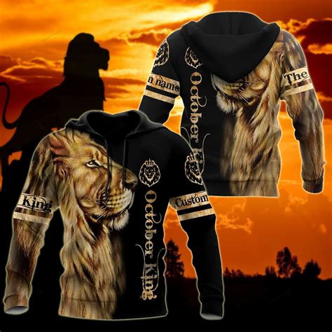 Customize October King Lion Shirts - Rig Rocket