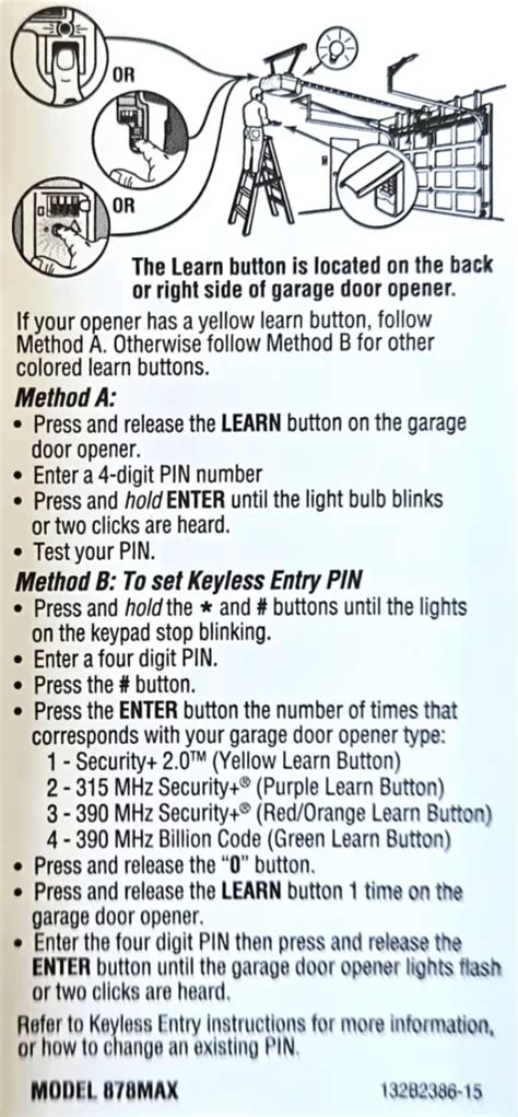 Image result for How to Program a Liftmaster Keypad