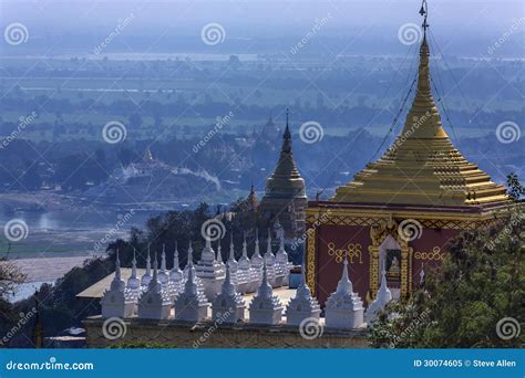 Irrawaddy River at Sagaing Hill - Myanmar (Burma) Stock Image - Image ...