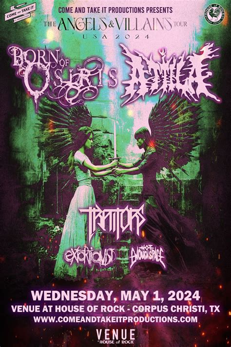 BORN OF OSIRIS and ATTILA: The Angels & Villains Tour, House of Rock ...