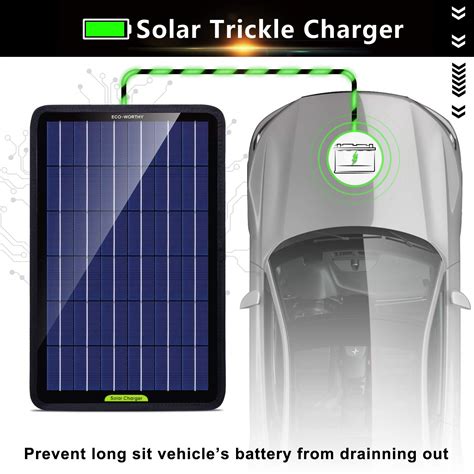 ECO-WORTHY 12 Volts 10 Watts Portable Power Solar Panel Battery Charger ...