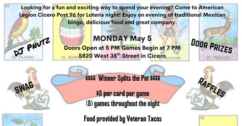 Cinco de Mayo Loteria Night!, 5820 W 35th St, Cicero, IL, United States ...
