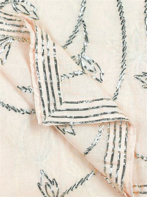 White Pure Cotton Dupatta with Silver Gotta Work – Dupatta Bazaar