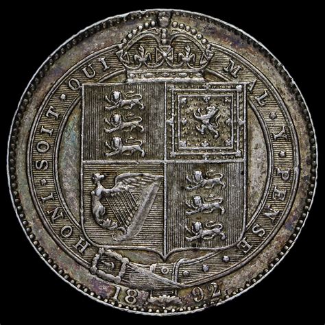 1892 Queen Victoria Jubilee Head Silver Shilling, EF
