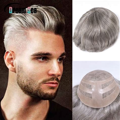 760-Ash-Blonde-Male-Hair-Prosthesis-Mono-With-NPu-8x10-Breathable-100 ...