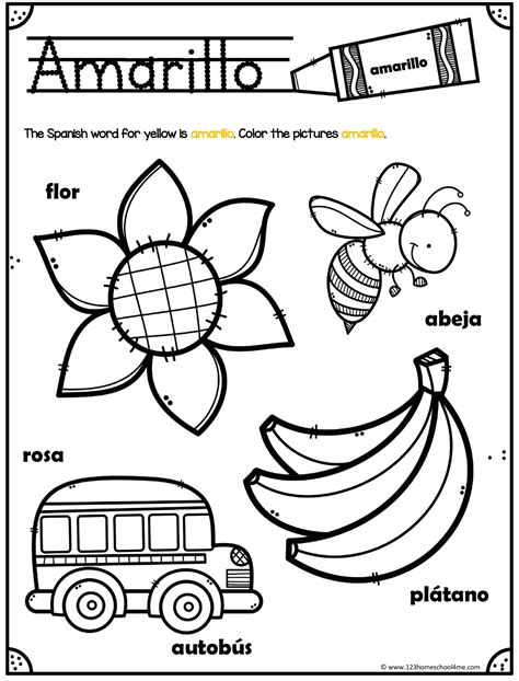Image result for Spanish Color Words Worksheet