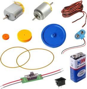Kit4Curious 2 DC Hobby Motor, 3 Pulley Set, Belt, Motor-Direction ...