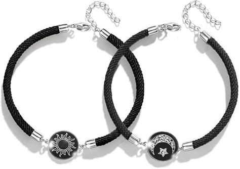 Buy VR Creatives Unisex 2Pcs Fashion Romantic Sun And Moon Lovers ...