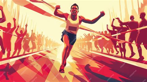 Image result for Runner Crossing Finish Line