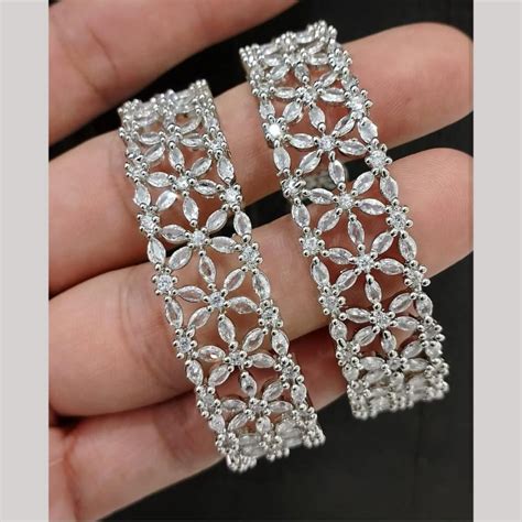 Manisha Jewellery Glam Loop Sparkling American Diamond Bangles Set ...