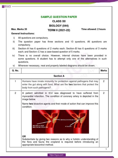 Image result for Bio Class 12 Sample Paper