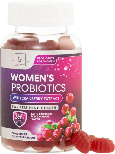 Probiotic Gummies for Women with Cranberry - 6 Premium Strains for PH Balance, Digestive Health ...