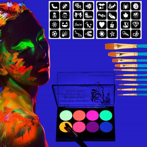 VERONNI Glow In The Dark Body Face Paint,8 Colors Water India | Ubuy
