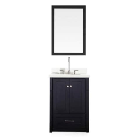 ARIEL Adams 25-in Black Undermount Single Sink Bathroom Vanity with ...