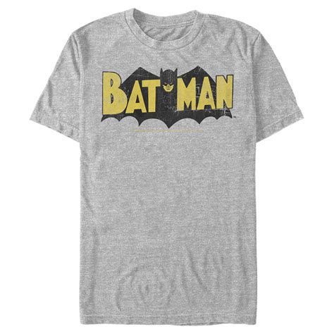 Batman - Men's Batman Logo Vintage Graphic Tee Athletic Heather Medium ...