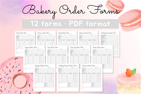 Bakery Order Form 的图像结果