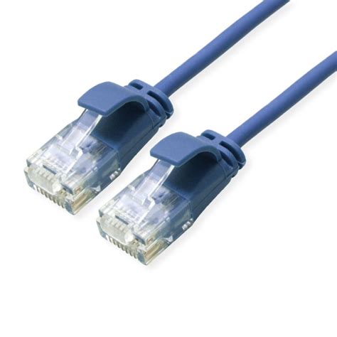 21.15.3940-100 Roline | Roline, 150mm Cat6a, Blue RJ45 to Male RJ45 ...