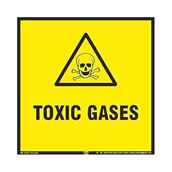 Mr. Safe - Toxic Gases Sign PVC Sticker 8 Inch X 8 Inch : Amazon.in ...