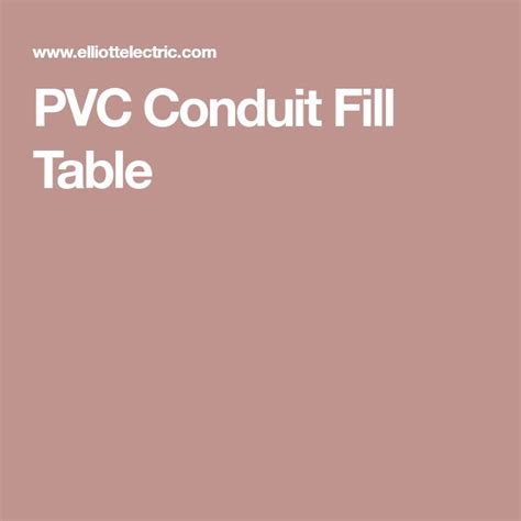 Image result for PVC Conduit Fill Table