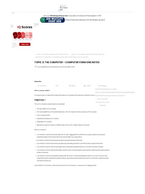 Image result for Computer Form One Notes