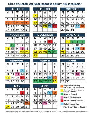 Broward County School Calendar - Fill and Sign Printable Template Online