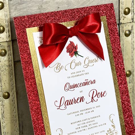 Elegant quinceanera red rose gold foil invitation zazzle – Artofit