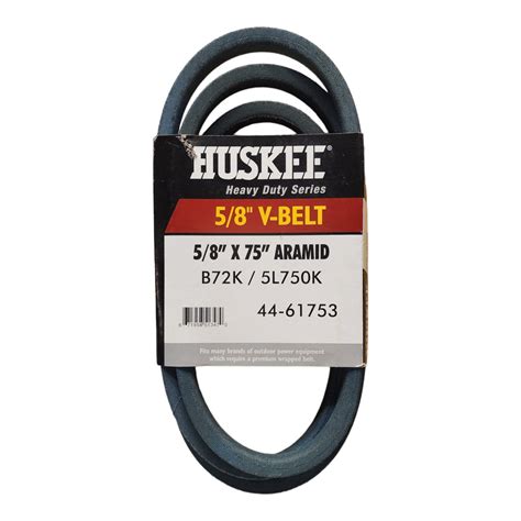HUSKEE 5/8" x 75" Aramid V-Belt B72K 5L750K, 44-61753, Heavy Duty ...