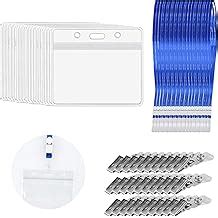 Monsully 30 Pcs Waterproof ID Card Holder with Blue India | Ubuy
