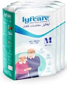 lyfcare Pull-Up Pants | Waist Size (24-33 Inch) Adult Diapers - M - Buy ...