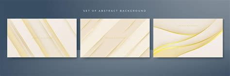 Abstract white and gold shapes background | Premium Vector