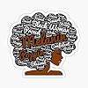 Buy Melanin Poppin Natural Hair Afro Art Black Woman Sticker - Sticker ...