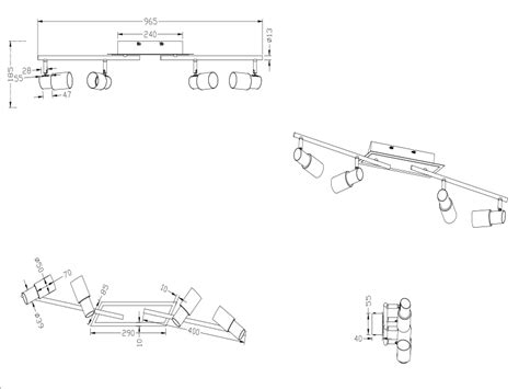 Comprar Foco Clapton 4 luces led incluido níquel mate bla...