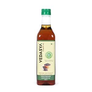 VEDASYA Wood Pressed Mustard Oil - 1 Litre | Plastic Bottle | Kolhu ...