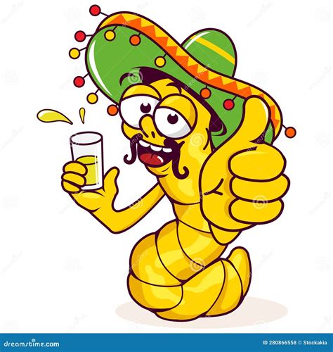 Tequila Worm Illustration | CartoonDealer.com #111807214